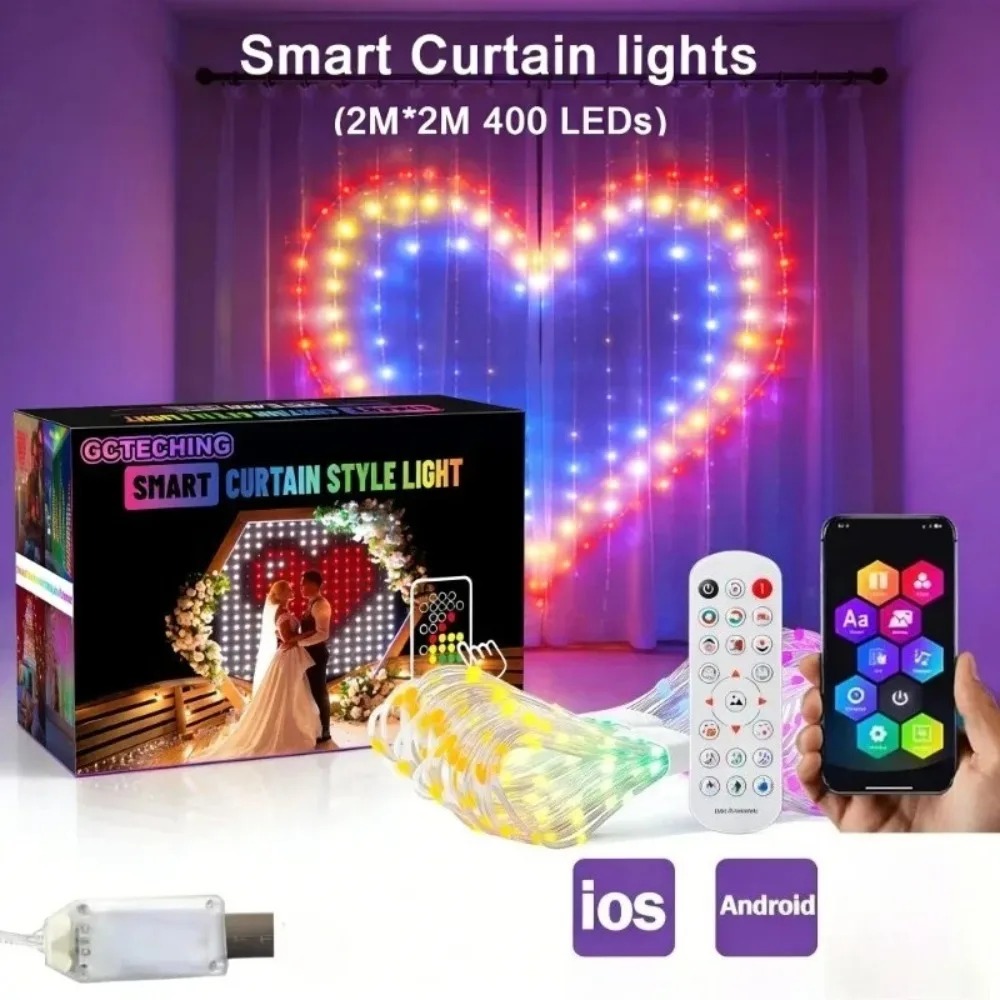 Outdoor Lighting Decoration - Lampu Tirai LED Pixel untuk Luar