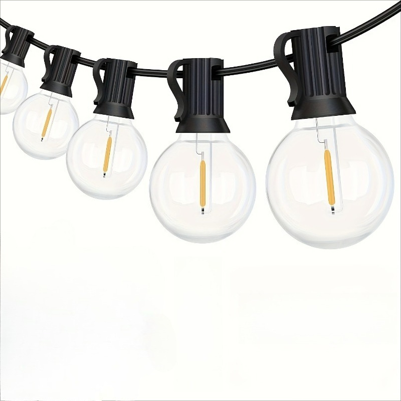 Outdoor Lighting For Backyard - Lampu String Tenaga Surya G40 64FT