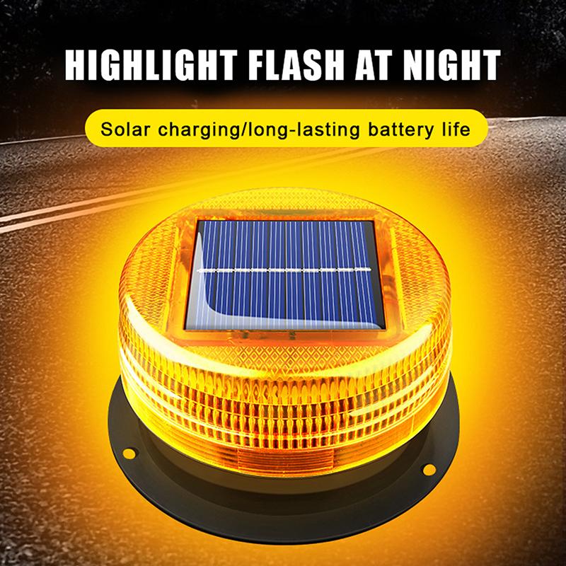 Outdoor Lighting Beacon - Lampu Peringatan Magnetik LED Tenaga Surya