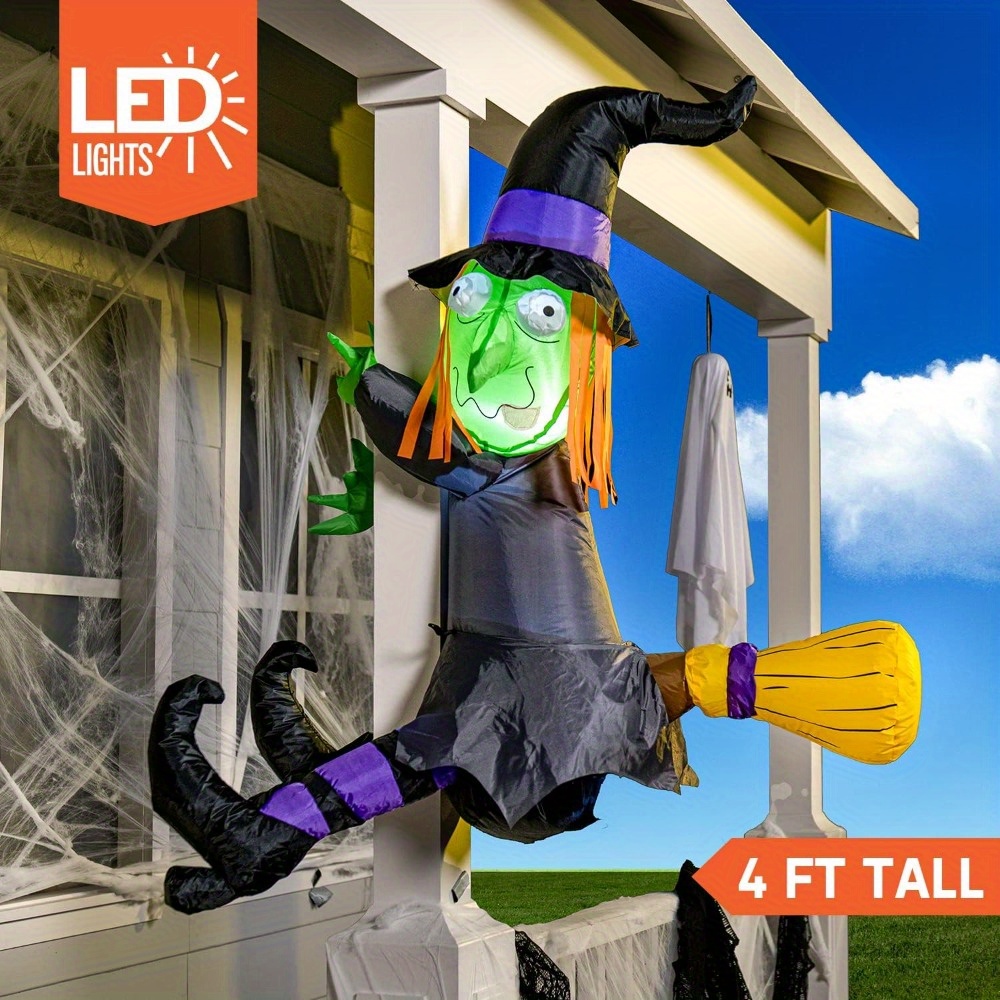 Outdoor Lighting Ideas For Party - Penyihir Tiup Halloween 4FT dengan Lampu