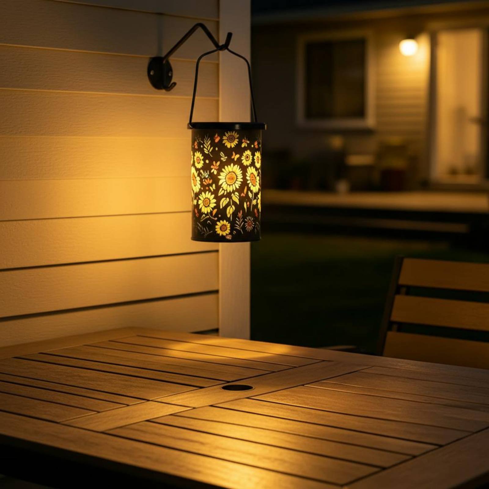 Solar Lantern Hanging - Lentera Bunga Desain Vintage Lentera Surya