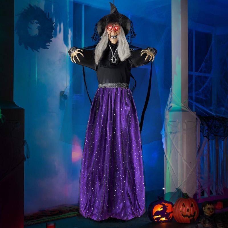 Outdoor Lighting Ideas For Party - Dekorasi Halloween Animatronik Penyihir Animasi 47'',
