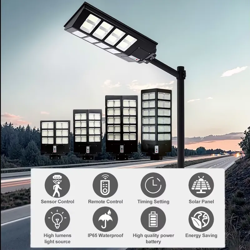Outdoor Lighting With Motion Sensor - Lampu Jalan LED Tenaga Surya 9W