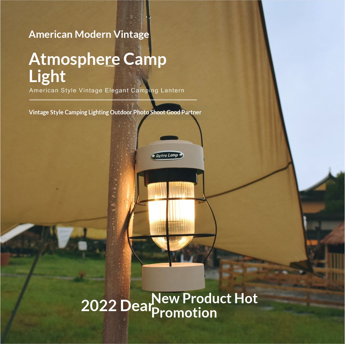Outdoor Lighting Accent - Lampu Camping LED Vintage yang Dapat
