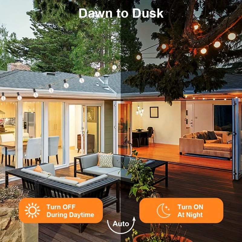 Lampu String Tenaga Surya G40  - Outdoor Lighting For Backyard ulasan dan harga