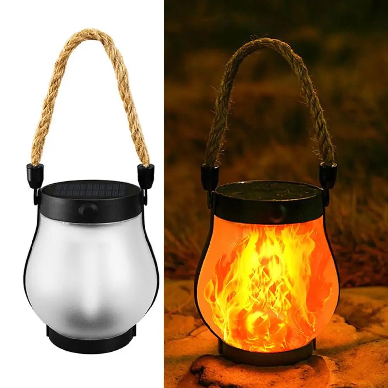 Lampu Api Surya USB Isi Ulang  - Solar Lantern Hanging ulasan dan harga