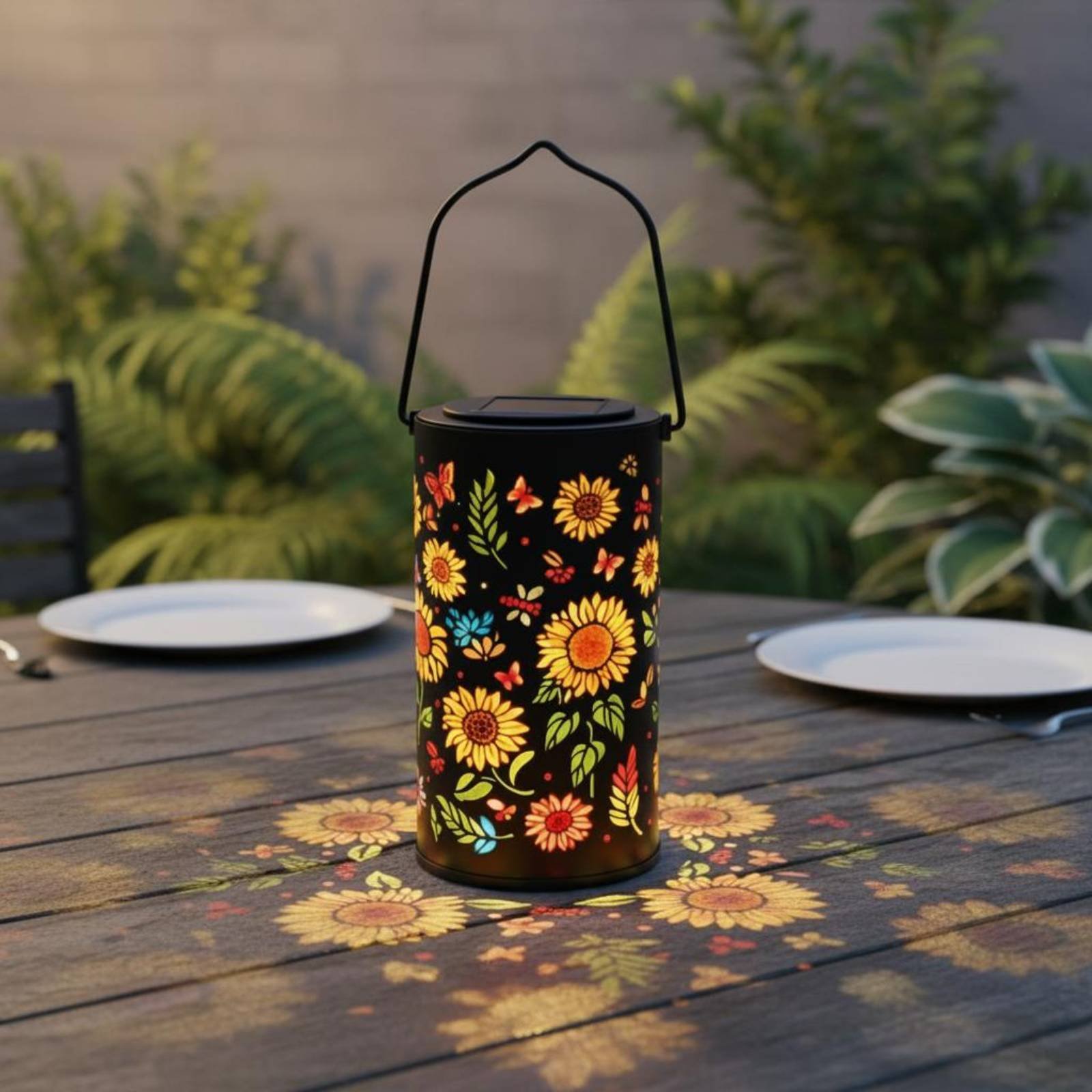 Lampu Surya Sunburst Warna-war - Solar Lantern Hanging ulasan dan harga