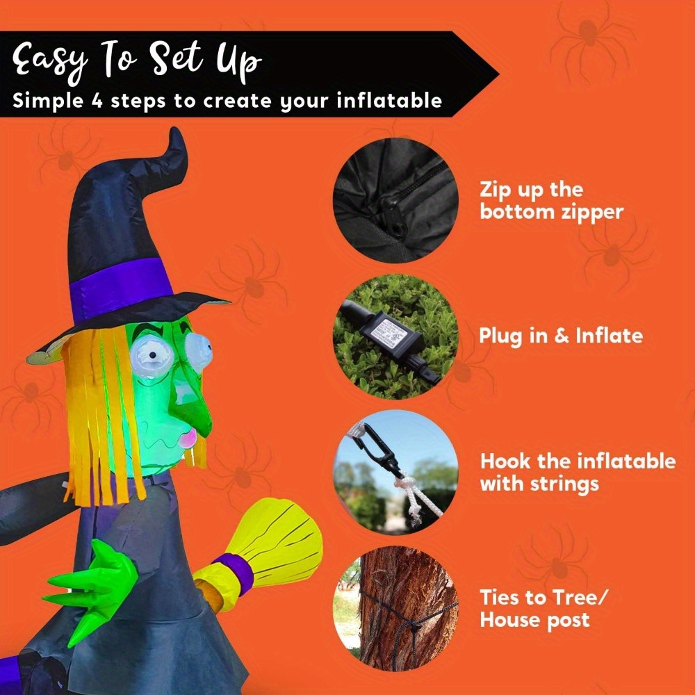 Penyihir Tiup Halloween 4FT de - Outdoor Lighting Ideas For Party ulasan dan harga