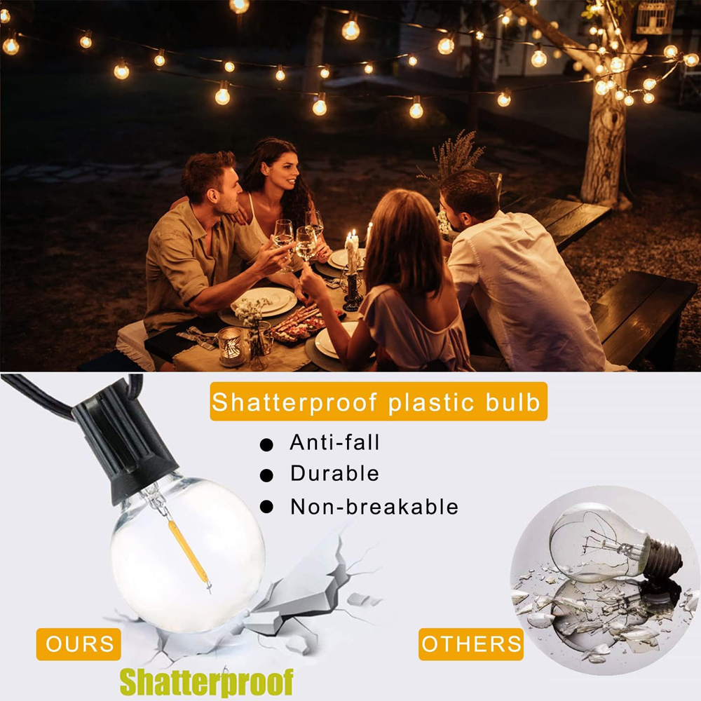 Lampu Tali Globe G40 8M/15M 25 - Outdoor Lighting For Backyard ulasan dan harga