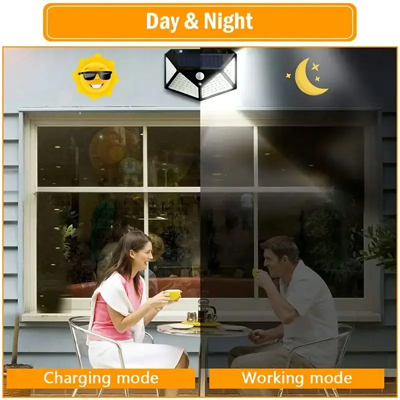 Lampu Taman Tenaga Surya 100LE - Outdoor Lighting With Motion Sensor ulasan dan harga