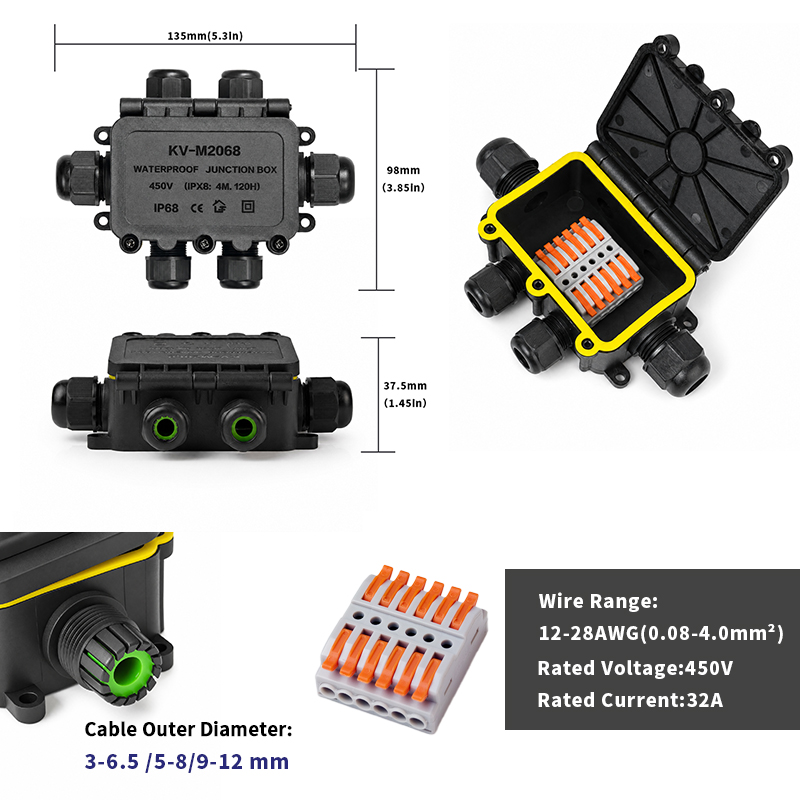 Kotak Sambungan Tahan Air IP68 - Outdoor Lighting Extension Cord ulasan dan harga