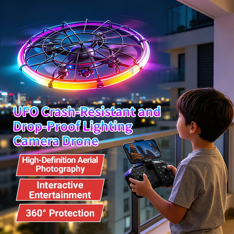 JJRC H145 UFO RC Drone dengan  - Outdoor Lighting Video ulasan dan harga