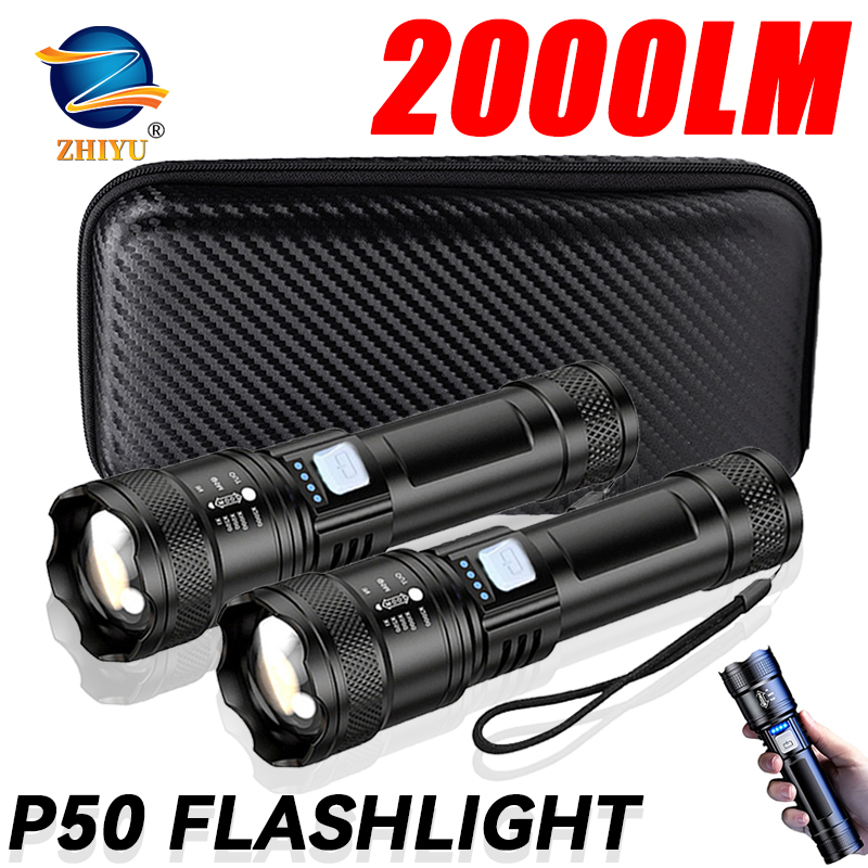 Senter LED Taktis 2000LM USB I - Outdoor Lighting Ideas For Party ulasan dan harga